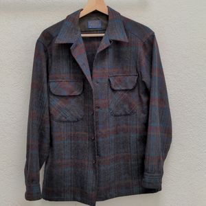 Vintage Pendleton wool button up long sleeve, Medium, brown